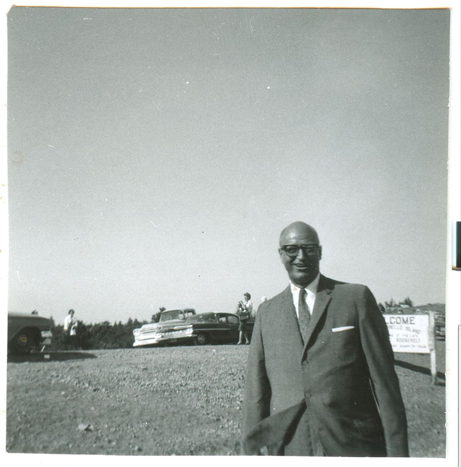 James Roosevelt poses for a photo during the bridge dedication ceremony