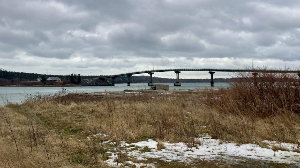 view of water and bridge