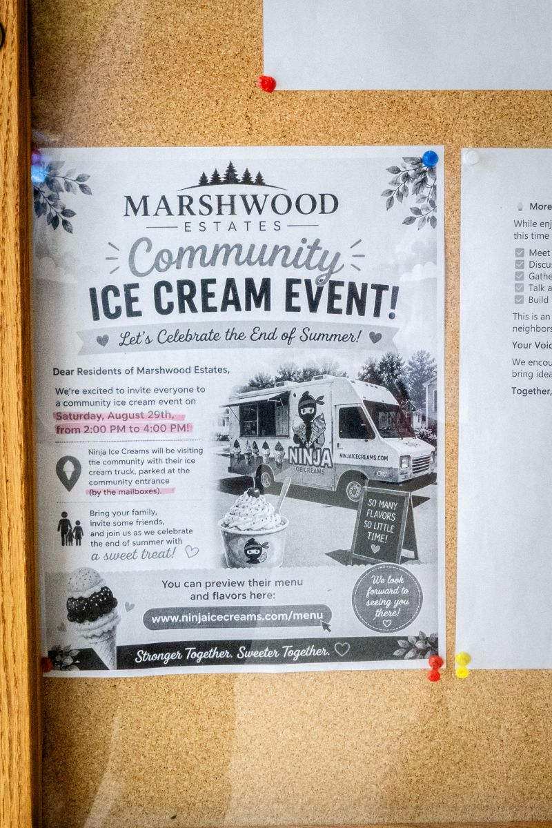 flyer advertising an ice cream social