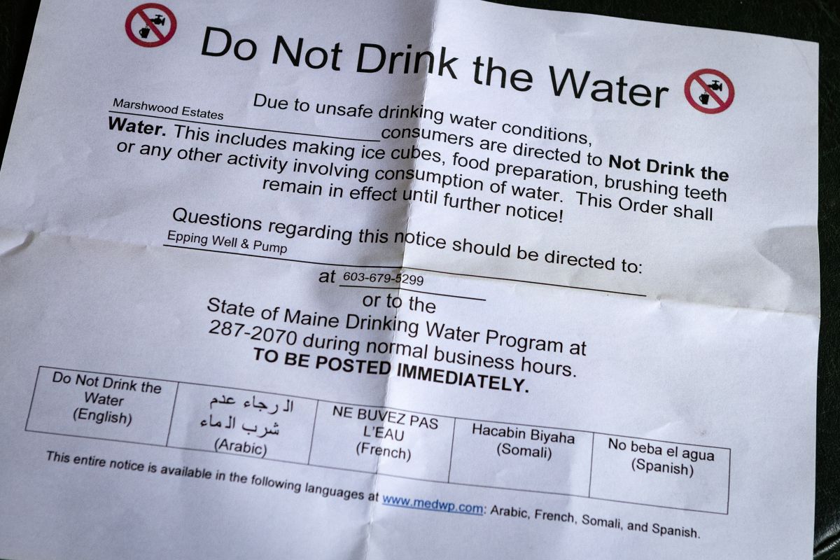 a do not drink notice