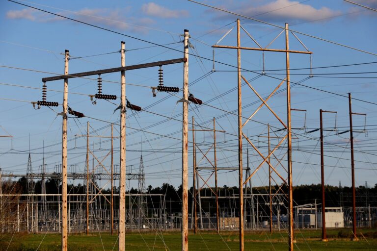 utility lines at a substation
