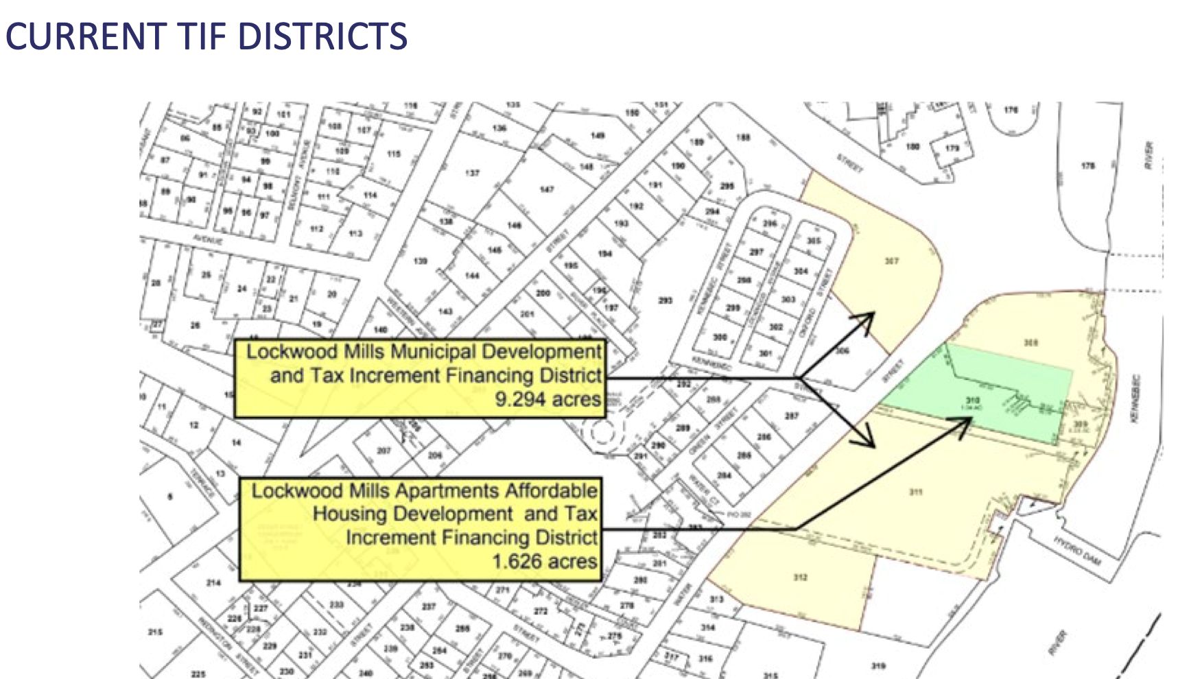 map of the current tif district