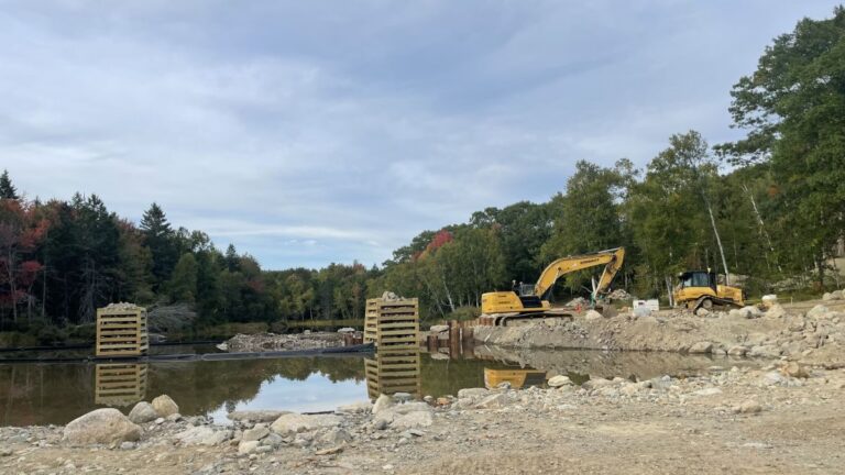 construction equipment at the cherryfield site.